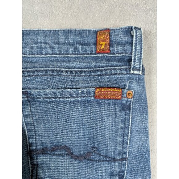For All Mankind Bootcut Jeans Womens Size 27 Denim Low Rise Flare Festival Rodeo - Picture 9 of 9
